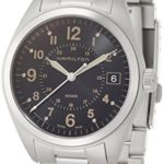 Hamilton Men’s ‘Khaki Field’ Swiss Quartz Stainless Steel Casual Watch, Color:Silver-Toned (Model: H68551133)