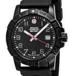 Wenger Mens Sport 3 Swiss Military Watch, PVD, Rubber, Black