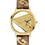 GUESS Originals Gold-Tone and Brown Watch