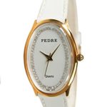 Pedre Women’s Retro Gold-Tone Crystal Dial Leather Strap Watch # 6163GX