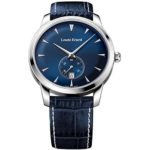 Louis Erard Men’s Blue Leather Band Steel Case Anti Reflective Sapphire Quartz Watch 16930AA05.BEP102