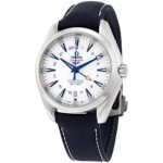 Omega Men’s ‘Seamaster150’ Swiss Automatic Titanium and Nylon Dress Watch, Color:Blue (Model: 23192432204001)