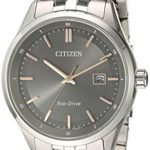 Citizen Men’s ‘Eco-Drive Dress’ Quartz Stainless Steel Watch, Color Silver-Toned (Model: BM7251-53H)