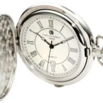 Charles-Hubert, Paris 3922 Classic Collection Chrome Finish Brass Quartz Pocket Watch