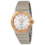 Omega Constellation Chronometer Silver Dial Rose-Gold and Steel Mens Watch 12320382202001