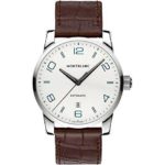 Montblanc TimeWalker Automatic Silver Dial Brown Leather Mnes Watch 110338