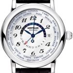 MontBlanc Star 106465 World Time GMT Men’s Luxury Watch with Black Leather Strap