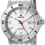 CROTON Men’s CA301288SSSL Analog Display Quartz Silver Watch
