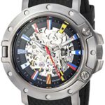 Nautica Men’s ‘PRH PORTHOLE’ Quartz Stainless Steel and Silicone Casual Watch, Color:Black (Model: NAPPRH011)