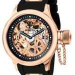 Invicta Men’s 1090 Russian Diver Rose Gold-tone Stainless Steel Skeleton Watch