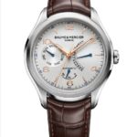 Baume and Mercier Clifton Silver Dial Brown Leather Mens Watch MOA10149