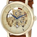 Adee Kaye Men’s ‘Mecha Collection’ Stainless Steel and Leather Automatic Watch, Color:Brown (Model: AK8895-MG)