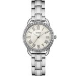GUESS Women’s Stainless Steel Petite Crystal Accented Watch