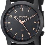 Rip Curl Men’s ‘Cambridge’ Quartz Plastic and Silicone Sport Watch, Color Black (Model: A3088-RSG)