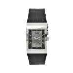D&G Dolce & Gabbana Women’s DW0154 Logo Side Black Leather Crystal Dial Watch