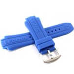 Swiss Legend 19MM Blue Silicone Rubber Watch Strap & Stainless Silver Buckle fits 53mm Neptune Watch