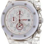 K&BROS Unisex 9400-1 Ice-Time Royal Chronograph White Polycarbonate Watch