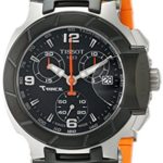 Tissot Women’s T0482172705700 T-Race Black Chronograph Dial Orange Strap Watch