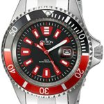 CROTON Men’s CA301282BKRD Analog Display Quartz Silver Watch
