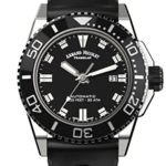 Armand Nicolet Men’s Diver Automatic Watch Black with Rubber Bracelet JS9 A480AGN-NR-GG4710N