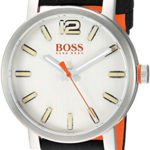 Hugo BOSS Men’s ‘Bilbao’ Quartz Stainless Steel and Leather Casual Watch, Color Black (Model: 1550035)