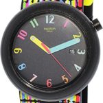 Swatch New POP Crazypop Black Dial Silicone Strap Unisex Watch PNB400