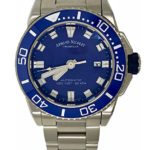 Armand Nicolet Men’s Diver Automatic Watch with Stainless Steel Bracelet A480AGU-BU-MA4480AA