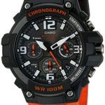 Casio Men’s ‘Heavy Duty Chronograph’ Quartz Stainless Steel and Resin Casual Watch, Color Orange (Model: MCW100H-4AV)