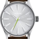 Nixon Men’s A377 Sentry 38mm Stainless Steel Watch With Leather Band
