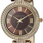 Anne Klein Women’s AK/2894BNTO Swarovski Crystal Accented Gold-Tone and Tortoise Resin Bangle Watch