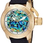 Invicta Men’s ‘Corduba’ Quartz Gold-Tone and Nylon Casual Watch, Color:Black (Model: 23439)