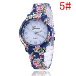 New Floral Flower Geneva Watch Bracelet Watch Women Dress Watches Quartz Wristwatch