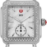 Michele Womens Deco 16 Diamond Silver/Steel Watch Head