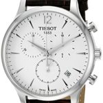 Tissot T0636171603700 Tradition Men’s Chrono Quartz Silver Dial Watch with Brown Leather Strap