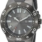 Invicta Men’s ‘Pro Diver’ Quartz Stainless Steel and Polyurethane Casual Watch, Color:Grey (Model: 23512)