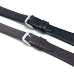 6mm to 20mm, Slim Genuine Leather Watch Band Strap, Comes in Brown and Black, With or Without Stitching