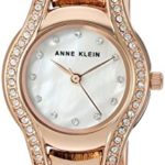 Anne Klein Women’s AK/2884MPRG Swarovski Crystal Accented Rose Gold-Tone Bracelet Watch