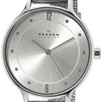 Skagen Women’s Anita Quartz Stainless Steel Mesh Casual Watch, Color: Silver-Tone (Model: SKW2149)