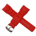 Swiss Legend 29MM Red Silicone Rubber Watch Strap w/ Black Buckle fits 47mm Commander Watch