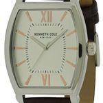 Kenneth Cole New York Men’s Leather Barrel Watch