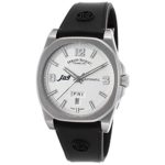Armand Nicolet Men’s J09 39mm Black Rubber Band Steel Case Automatic Silver-Tone Dial Watch 9650A-AG-G9660