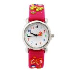 Jian Ya Na Lovely Cartoon Children Watch,Silicone Strap Digital Round Quartz Wristwatches for Girls Boys Kids