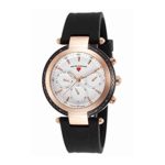 Swiss Legend Women’s ‘Madison’ Swiss Quartz Stainless Steel and Silicone Casual Watch, Color:Black (Model: 16175SM-RB-02)