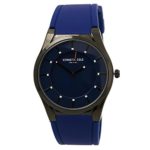 Kenneth Cole 10031355 Men’s Classic Dark Blue Dial Black IP Steel Dark Blue Silicone Strap Watch