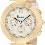 Freelook Men’s HA1635G-9 Band Shiny White Chronograph Dial Gold Case Watch