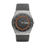 Skagen Men’s Melbye Quartz Titanium and Stainless Steel Mesh Casual Watch, Color: Grey (Model: SKW6007)