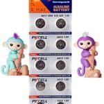 LR44 Replacement Batteries For Fingerlings Finger Monkeys, Hexbugs, Pet Paws, Controller Toys, Watches – Alkaline 1.5 Volt Non-Rechargeable Round Button Cell Battery Kit By PK Cell