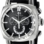 Ritmo Mundo Men’s 2221/1 SS Black Racer Analog Display Swiss Quartz Black Watch