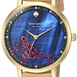 kate spade new york Women’s ‘Monterey’ Quartz Stainless Steel and Leather Casual Watch, Color:Beige (Model: KSW1308)