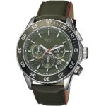 Esprit Men’s Quartz Watch Varic Chrono Green ES103621004 with Leather Strap